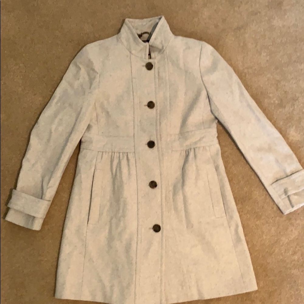 J. Crew Factory Skirted Dress Coat Jacket Peacoat